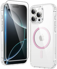 FNTCASE for iPhone 16 Pro 6.3 inch Case: Magnetic Charging Anti Yellowing Shockproof Magsafe Support Phone Case