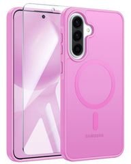 FNTCASE Samsung Galaxy A36 6.6インチ用電話ケース: マグネット式半透明マット耐衝撃スリム電話カバー - ミリタリーグレードの落下防止ハードバック指紋防止保護ケース