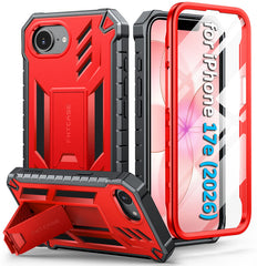 iPhone 17E 2026 Phone Case: Military Grade Shockproof with Built-in Screen Protector and Kickstand