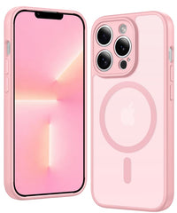 FNTCASE iPhone 13 Pro Maxケース: 強力なマグネット式半透明マットスリム耐衝撃保護落下完全保護電話カバー