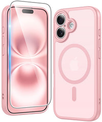 FNTCASE for iPhone 16 Plus Case: Strong Magnetic Translucent Matte Slim Shockproof Protective Drop Full Protection Phone Cover