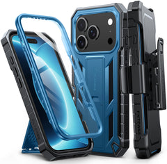 iPhone 18 Pro Max Case: Military Grade Rugged Cell Phone Cover with Kickstand and Belt Clip Holster