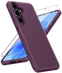 FNTCASE For Samsung Galaxy S25 FE Shock Protection Cell Phone Case Sturdy Cover with Non-Slip Texture