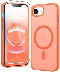 FNTCASE für iPhone SE 4/ SE 2025/ 16E Handyhülle: Magnetisches Laden, stoßfeste Magsafe-Unterstützung – Frosted Oil Spray Touch 