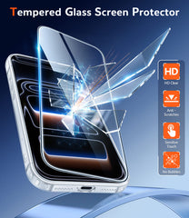 FNTCASE for iPhone 17 Pro 6.3 inch Clear Case: Wireless Charging Anti Yellowing Shockproof Phone Case