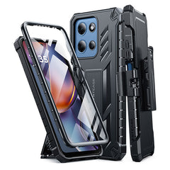 FNTCASE for Motorola Moto G 5G 2026 6.7 Inch Phone Case: Rugged Protective Phone Case with Belt Clip Holster and Kickstand