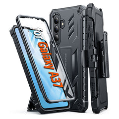Samsung Galaxy A37 Phone Case: Rugged Protective Phone Case with Belt Clip Holster and Kickstand