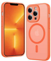 FNTCASE iPhone 13 Pro Maxケース: 強力なマグネット式半透明マットスリム耐衝撃保護落下完全保護電話カバー