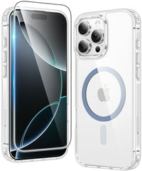 FNTCASE for iPhone 16 Pro 6.3 inch Case: Magnetic Charging Anti Yellowing Shockproof Magsafe Support Phone Case