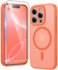 FNTCASE for iPhone 16 Pro Max Case: Strong Magnetic Translucent Matte Slim Shockproof Protective Drop Full Protection Phone Cover