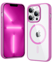 FNTCASE for iPhone 13 Pro Max Case: Clear Anti Yellowing Magnetic Military Grade Drop Protection Cell Phone Cover - Rugged Shockproof Protective Bumper Transparent