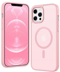 FNTCASE iPhone 12 Pro Max ケース: 磁気充電 耐衝撃 Magsafe サポート - フロスト オイル スプレー タッチ