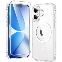 FNTCASE For iPhone 17 6.3 inch Clear Case: Magnetic Charging Shockproof Magsafe Support