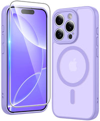 FNTCASE for iPhone 16 Pro Max Case: Strong Magnetic Translucent Matte Slim Shockproof Protective Drop Full Protection Phone Cover
