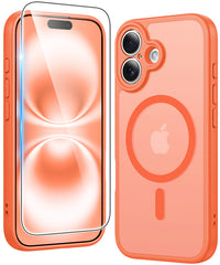FNTCASE for iPhone 16 Plus Case: Strong Magnetic Translucent Matte Slim Shockproof Protective Drop Full Protection Phone Cover