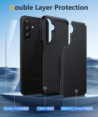 Samsung Galaxy A27 Shock Protection Cell Phone Case Sturdy Cover with Non-Slip Texture