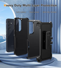 FNTCASE for Samsung Galaxy A35 5G Case: Dual Layer Military Grade Drop Protection Phone Cover with Belt-Clip Holster | Rugged Durable Heavy Duty Shockproof Protective Bumper Tough