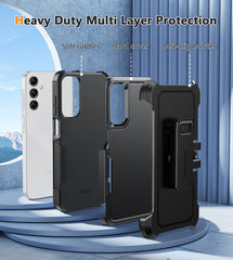 FNTCASE for Galaxy A15 5G Case: Dual Layer Military Grade Drop Protection Phone Cover with Belt-Clip Holster | Rugged Durable Heavy Duty Shockproof Protective Bumper Tough