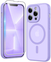 FNTCASE for iPhone 13 Pro Case: Strong Magnetic Translucent Matte Slim Shockproof Protective Drop Full Protection Phone Cover