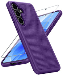 FNTCASE For Samsung Galaxy S25 FE Shock Protection Cell Phone Case Sturdy Cover with Non-Slip Texture