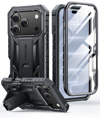 iPhone 18 Pro Max 6.9 inch Phone Case: Military Grade Shockproof with Built-in Screen Protector and Kickstand