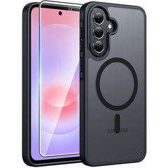 Samsung A37/A36/A56 Phone Case: Magnetic Translucent Matte Shockproof Slim Phone Cover - Military Grade Drop Proof Hard Back Anti-Fingerprint Protective Case