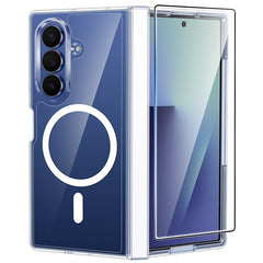 FNTCASE for Samsung Z Fold 7 Magnetic Case: Clear Military Grade Drop Protection Anti Yellowing Cell Phone Cover