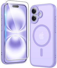 FNTCASE for iPhone 16 Case: Strong Magnetic Translucent Matte Slim Shockproof Protective Drop Full Protection Phone Cover