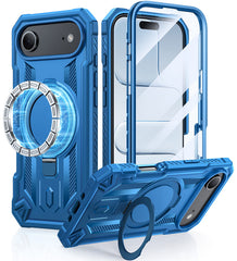 FNTCASE for iPhone Air Case with Ring Holder Magnetic Kickstand Military Grade Shockproof Protective Rugged Cell Phone Cover