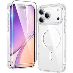 FNTCASE For iPhone 17 Pro Max 6.9 inch Clear Case: Magnetic Charging Shockproof Magsafe Support