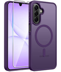 Samsung Galaxy A17 A16 Phone Case: Magnetic Translucent Matte Shockproof Slim Phone Cover - Military Grade Drop Proof Hard Back Anti-Fingerprint Protective Case
