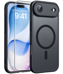 FNTCASE for iPhone 17 Air Case: Strong Magnetic Translucent Matte Slim Shockproof Protective Drop Full Protection Phone Cover