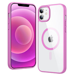 FNTCASE for iPhone 12 Case: Clear Anti Yellowing Magnetic Military Grade Drop Protection Cell Phone Cover - Rugged Shockproof Protective Bumper Transparent