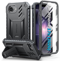 iPhone 17E 2026 Phone Case: Military Grade Shockproof with Built-in Screen Protector and Kickstand