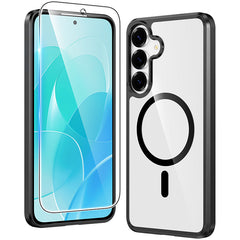FNTCASE For Samsung Galaxy S25 FE 6.7 inch Clear Case: Magnetic Charging Shockproof Magsafe Support