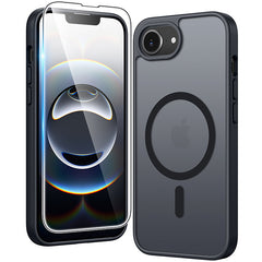 FNTCASE für iPhone SE 4/ SE 2025/ 16E Handyhülle: Magnetisches Laden, stoßfeste Magsafe-Unterstützung – Frosted Oil Spray Touch 