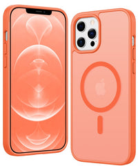 FNTCASE Schutzhülle für iPhone 12 Pro Max: Magnetisches Laden, stoßfeste Magsafe-Unterstützung – Frosted Oil Spray Touch 