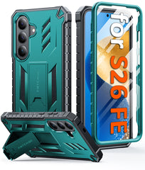 Samsung Galaxy S26 FE Phone Case: Military Grade Shockproof with Built-in Screen Protector and Kickstand