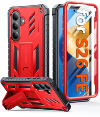 Samsung Galaxy S26 FE Phone Case: Military Grade Shockproof with Built-in Screen Protector and Kickstand