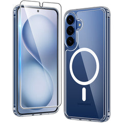 Samsung Galaxy S26 Clear Phone Case: Magnetic Charging Shockproof Magsafe Support