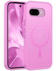 FNTCASE Google Pixel 9A 6.3インチ電話ケース: マグネット式半透明マット耐衝撃スリム電話カバー - ミリタリーグレードの落下防止ハードバック指紋防止保護ケース
