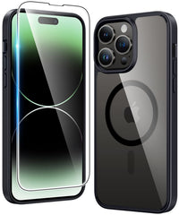 FNTCASE iPhone 14 Pro用クリア電話ケース: 磁気充電、耐衝撃、Magsafe対応