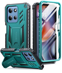 FNTCASE For Motorola Moto G Play 2026 Phone Case: Military Grade Shockproof with Built-in Screen Protector and Kickstand