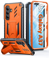 Samsung Galaxy A37 Phone Case: Military Grade Shockproof with Built-in Screen Protector and Kickstand