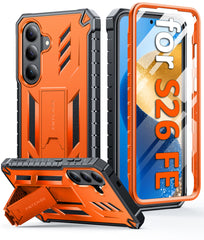 Samsung Galaxy S26 FE Phone Case: Military Grade Shockproof with Built-in Screen Protector and Kickstand