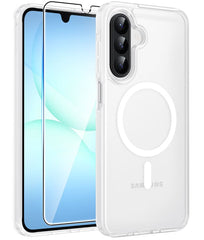 Samsung Galaxy A17 A16 Phone Case: Magnetic Translucent Matte Shockproof Slim Phone Cover - Military Grade Drop Proof Hard Back Anti-Fingerprint Protective Case