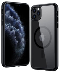 FNTCASE für iPhone 11 Pro Transparente Handyhülle: Magnetisches Laden Stoßfeste Magsafe-Unterstützung 