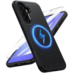 Samsung Galaxy A36 A56 Hülle: Magnetische, militärische Fallschutz, rutschfest, Anti-Fingerabdruck, duale Schicht, stoßfeste Handyhülle