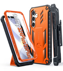 FNTCASE For Samsung Galaxy S25+/ S24+ 5G 6.2 inch Phone Case: Rugged Protective Phone Case with Belt Clip Holster and Kickstand