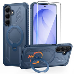 Samsung S26 Magnetic Rugged Case Featuring Ring Kickstand Military Grade Protection